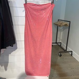 Akira pink dress full of rhinestones